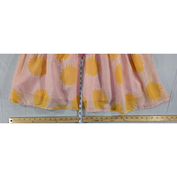 NWT J. Marie Sarah Dress Tiered Babydoll Balloon Slv Pockets Pink Orange Flowy S - Picture 14 of 15